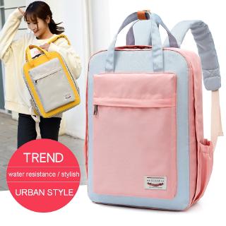 Korean Casual Style Premium Quality Beautiful Colors Lady 15.6 inch Laptop Bag School Backpack