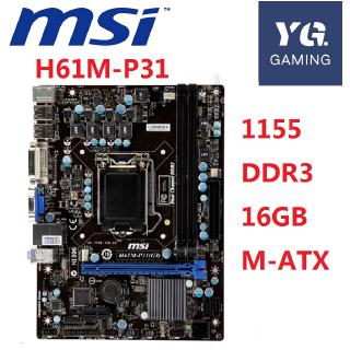 MSI H61M-P31 original motherboard DDR3 LGA 1155 H61 H61M used Desktop Motherboard b75 I3 I5 I7