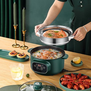 ♟✸┅Electric frying pan, multi-function electric skillet, dormitory noodle cooking pot, smart appointment electric cooker