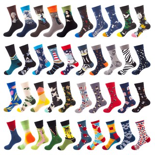 Happy Socks Dress Casual Novelty Socks Cotton Men & Women Unisex Colorful Funny Socks