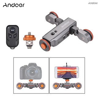 【♥♥ 】Andoer L4 PRO Motorized Camera Video Dolly with Scale Indication Electric Track Slider Wireless Remote Control/1800mAh Rechargeable Battery 3 Speed Adjustable Mini Slider Skater for DSLR Camera iOS Android Smartphone