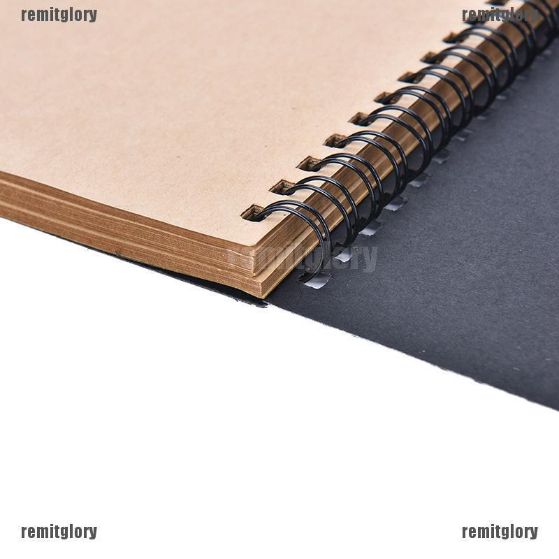 ♫❤♫Reeves Retro Spiral Bound Coil Sketch Book Blank Notebook Kraft
