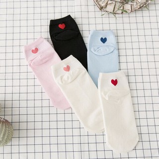 1 Pair Women Cotton Followed By Jacquard Love Female Boat Socks wholesale Cute