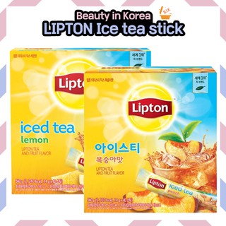 [LIPTON] Ice tea stick powder type (Peach , Lemon) Korean Beverages stick types Summer Cool Fruit Sweet tea Drink Korea matcha spread powder jasmine