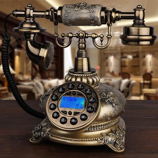 Antique telephone old-fashioned retro dial dial phone creative European-style pastoral living room household landline ca