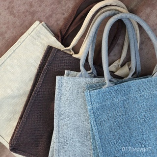 Storage box / storage basket / customization / home life[Cloth Handle Worsted Sack]Multicolor Linen Handbag Retro Enviro