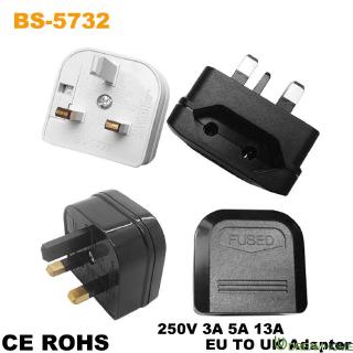 DreamH☛ Travel Plug Adapter Converter European Euro Eu 2 Pin To Uk 3Pin Power Socket electrical adapter electrical outlet ❀