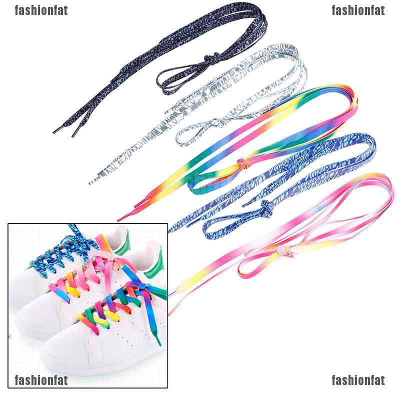 [FAF] A Pair shoelaces colorful coloured flat round bootlace sneaker shoe laces [SG]