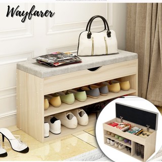 WAYFARER Shoe Rack with cabinet storage stool