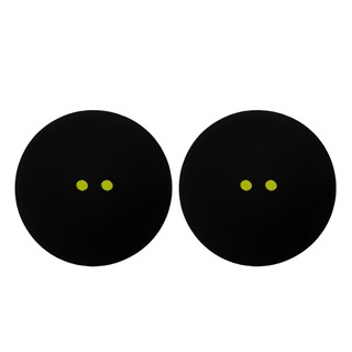 Squash Ball Two-Yellow Dots Low Speed Sports Rubber Balls(2 Pcs )