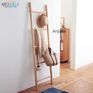 Clothes Hanger Home Solid Wood Multi-purpose Clothes rack Japanese Small Ladder