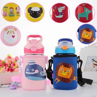 🍭🍭Children Feeding Cups Baby Water Cup Cartoon Leak Proof Cup With Strap Rope