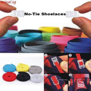 Elastic No Tie Shoelaces Sports Trainer Athletic Sneaks Shoe laces DIY for Kids