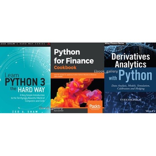 📕Learn Python 3 the Hard Way| 📕Python for Finance | 📕Derivatives Analytics with Python Data <ebook>