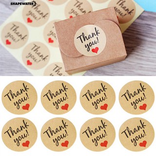120x Thank You Craft Paper Sealing Stickers Wedding Letter Gift Labels
