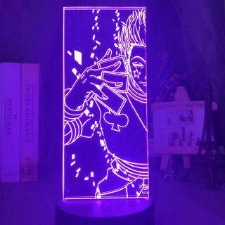 Anime Hunter X Hunter 3D Night Light Hisoka Led Color Changing Lamp for Kids Bedroom Decoration Gift for Anime Fans