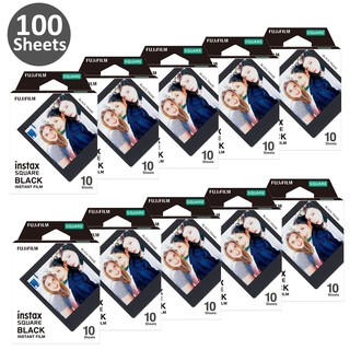 Fujifilm Instax SQUARE BLACK Frame 100 Sheets Fuji Instant SQ1 SQ6 SQ10 SQ20 Photo (1)