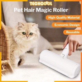 [SG Ready Stock] Pet Hair Remover Self-cleaning Handheld Tool 2-Way Roller Dog Cat Fur Removing Cleaning
