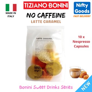 🍮 Caramel Latte Sweet Drink No Caffeine Caffe Tiziano Bonini Nespresso compatible capsules (10 capsules per bag) (1)