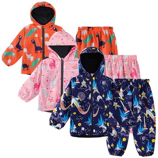 Children Clothing Girl Clothes Unicorn Raincoat Jacket+Pant Outfit Kids Clothes Girl Suit For Boys Clothing Set