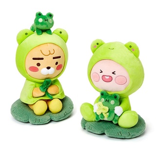 ▶[Official From Korea] Kakao Friends Green Vacation Frog Soft Plush Body Cushion Doll Toys Stuffed Pillow Apeach Ryan