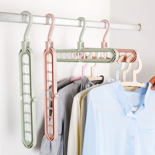 NACHUAN Non-Slip Hanger Wardrobe Organiser Clothes Hanger Clothes Rack Holder Slot (1)