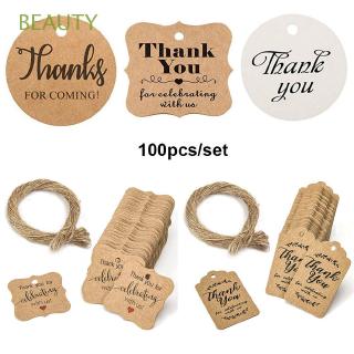 100pcs Handmade Paper Luggage Wedding Party Package Wrapping Kraft Gift Tags