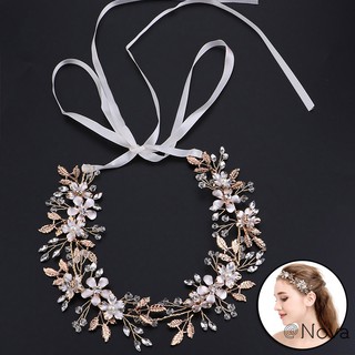 ❤Nova Handmade Silver Floral Leaf Wedding Headpiece Tiara Bridal Headband Flower Hair Acce