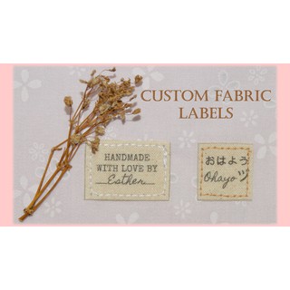 Custom fabric labels Sewing labels Personalised Iron-on Cotton fabric tags Custom printing Name