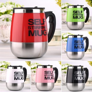 450ml Stainless Self Stirring Mug Auto Mixing Drink Tea Coffee Cup Home