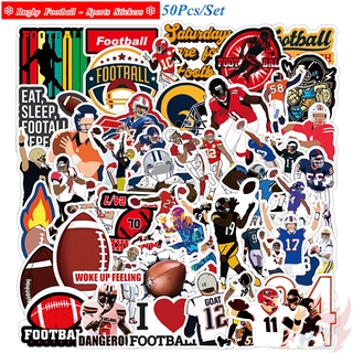 ❉ NFL Rugby - Series 04 National Football League Sports Stickers ❉ 50Pcs/Set DIY Fashion Mixed Doodle Decals Stickers