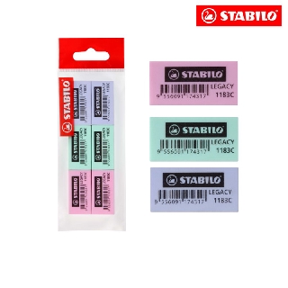 STABILO 1183C Legacy Eraser Colourful Edition, Pack Of 6 Pieces - schwan