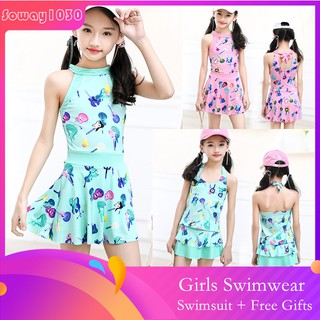 Korean princess girls swimwear children's skirt swimwear student swimming suit