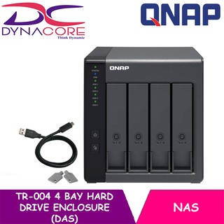DYNACORE - QNAP TR-004 4 Bay Hard Drive Enclosure Direct Attached Storage (DAS) with hardware RAID USB 3.2 Gen 1 Type-C