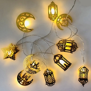 Muslim Moon Star Light String Eid Mubarak Decoration Islamic Al Adha Supplies Hari Raya Fairy String Light