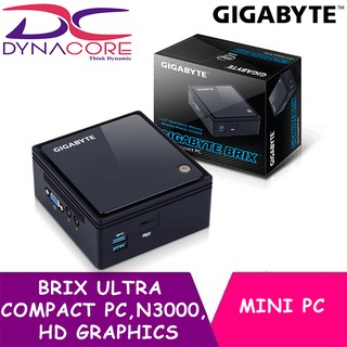 DYNACORE - GIGABYTE BRIX GB-BACE-3000-FT BRIX ultra compact Mini PC ( Intel N3000 CPU/32GB EMMC/2GB RAM/WiFi/Win10 Home)