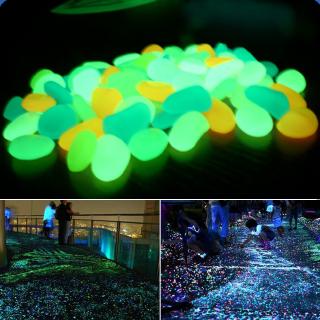 (55)100Pcs Luminous Stones in the Dark Glow Pebbles for Aquarium Garden Path Patio Lawn Home Glowing Stones Decoration