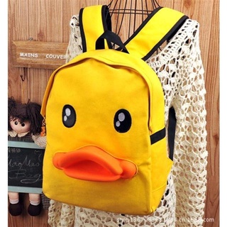 ☄﹍Cute little yellow duck bag Korean big yellow duck bag women high school student school bag casual cartoon duck back (7)