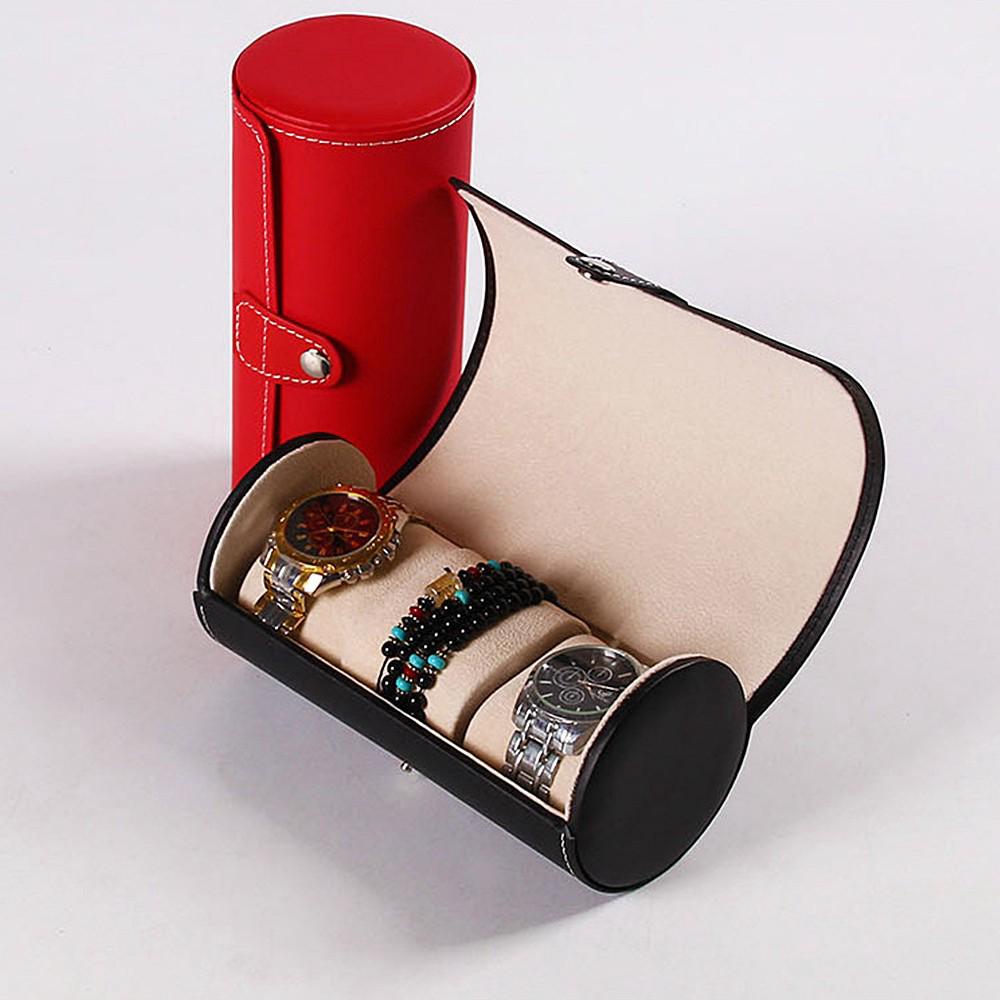 Portable Travel Watch Case Roll 3 Slot Wristwatch Box Storage Pouch