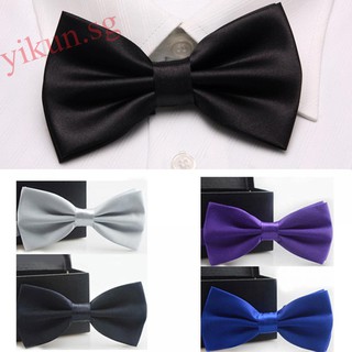 Best Man Groom Fashion Sapphire Tuxedo Gift Mens Tie Necktie Black Bow