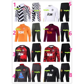 2020-2021 Man U Training Suit soccer training suit soccer jacket+pants S-XXL