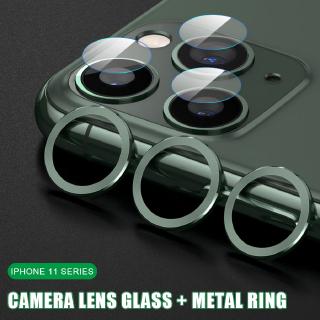 iPhone 11 Pro Max Back Camera Lens Metal Protector Ring Cover + Tempered Glass Protecion