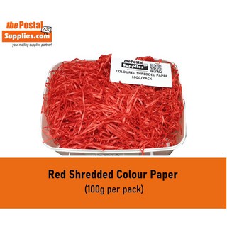 100g-400g Red Shredded Paper fillers for Gift Hampers, Gift Baskets, Care Packs, Subscription Box (1)