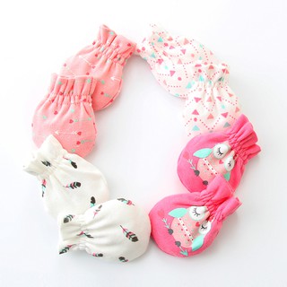 Infant Baby Gloves Set 4 pairs Lovely Cartoon Cloud Newborn Baby Mittens Set Super Soft High Quality Everyday Essential