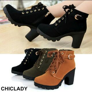 High Top Heel Lace Up/Ankle Boots Suede Shoes/winter boots