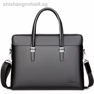 ♦◙Kangaroo Leather Men s bag business hand-held soft horizontal briefcase backpack leisure Single Shoulder Messenger