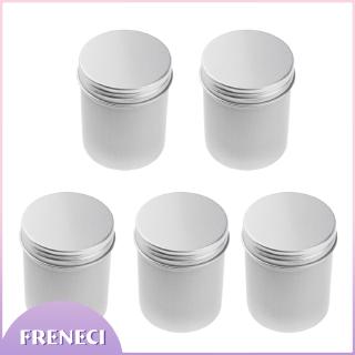 5 Packs 80ml Round Aluminum Metal Tin Cans Screw Top Empty Slip Slide Containers Bulk Storage Organization for Lip Balm,Crafts,Cosmetic,Candles