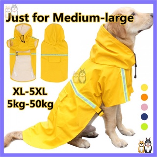 XL-5XL Cape Dog Raincoat/Waterproof Reflective Raincoat/Pet Raincoat/just for Medium and Large Dog Raincoat