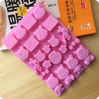 Ready Stock Winnie the Pooh Baking Silicone Chocolate DIY Soap Mold