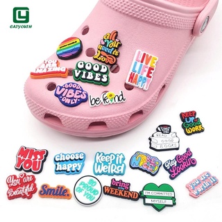 Motivational Phrases Crocs jibbitz Shoe Charms Decoration designer crocs Accessories for Kid's Party gifts